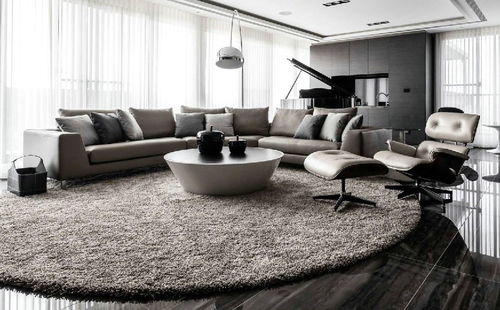 100㎡现代简约三居实景 时尚圆桌点亮空间的至简美学